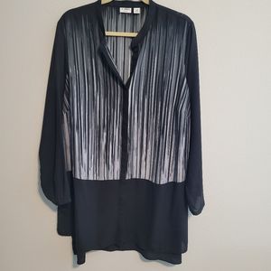 18/20W Cato black and white blouse